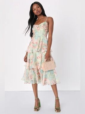 delicate destiny light blue jacquard strapless mini dress ASTR the Label | Destini Floral Jacquard Strapless Midi Dress in Light Yellow Floral